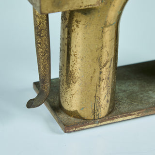 Single Brass Elephant Bookend by Walter von Nessen for Chase USA