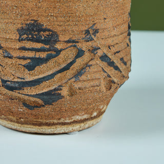 Stoneware Table Planter with Black Glaze