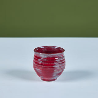 Laura Andreson Style Red Ceramic Vessel