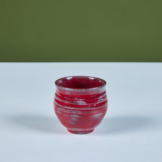 Laura Andreson Style Red Ceramic Vessel