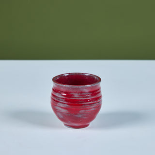 Laura Andreson Style Red Ceramic Vessel