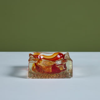 Murano Style Glass Ashtray