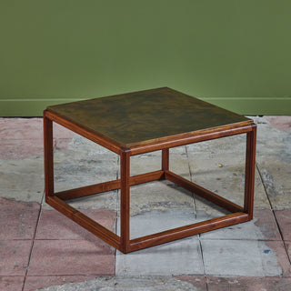 John Stuart Brass Acid Etched Side Table