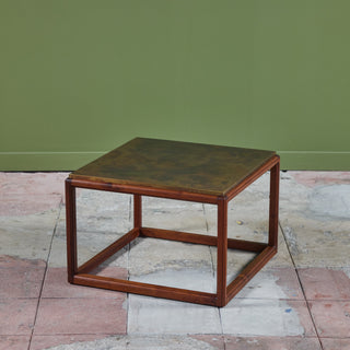 John Stuart Brass Acid Etched Side Table