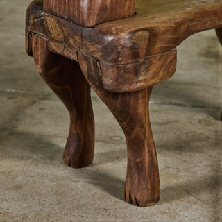 Stephen Huneck Carved Wooden Dog Footstool