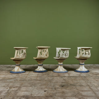 Studio Ceramic Patio Dining Set by Joel Cottet