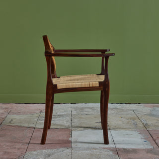 Studio Craft Walnut Armchair with Cane