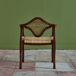 Studio Craft Walnut Armchair with Cane