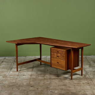 Studio Craft Teak Desk by Richard Artschwager