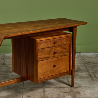 Studio Craft Teak Desk by Richard Artschwager