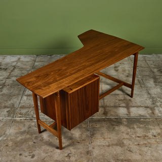 Studio Craft Teak Desk by Richard Artschwager