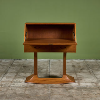 Studio Craft Teak Secretary Desk