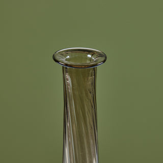 Ribbed Smoked Glass Vessel