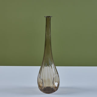 Ribbed Smoked Glass Vessel