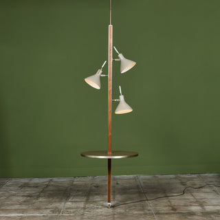 Gerald Thurston Three-Shade Tension Pole Floor Lamp for Lightolier