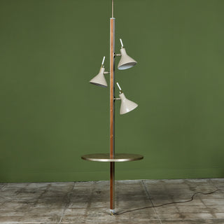 Gerald Thurston Three-Shade Tension Pole Floor Lamp for Lightolier