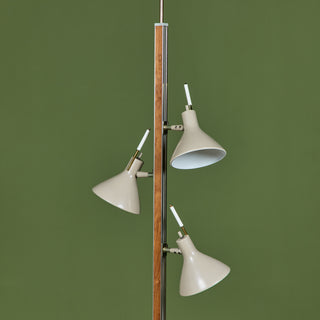 Gerald Thurston Three-Shade Tension Pole Floor Lamp for Lightolier