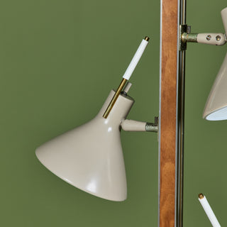 Gerald Thurston Three-Shade Tension Pole Floor Lamp for Lightolier