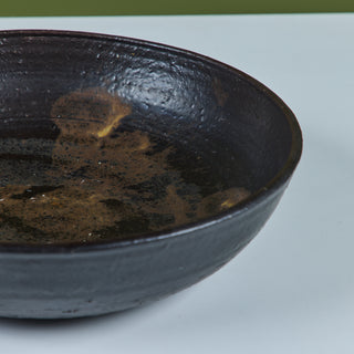 Large Ceramic Glazed Bowl by Toshiko Takaezu