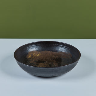 Large Ceramic Glazed Bowl by Toshiko Takaezu