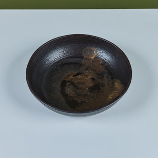 Large Ceramic Glazed Bowl by Toshiko Takaezu