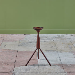 Petite Teak Tripod Side Table