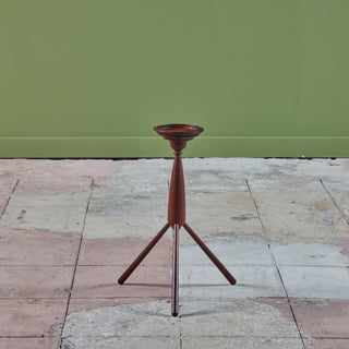 Petite Teak Tripod Side Table