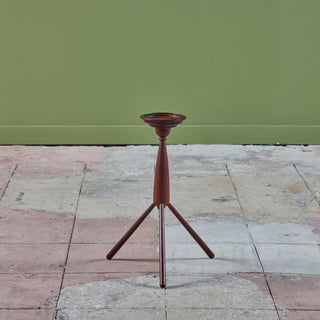 Petite Teak Tripod Side Table