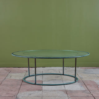 Walter Lamb for Brown Jordan Round Bronze Patio Coffee Table