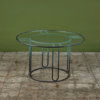 Walter Lamb for Brown Jordan Bronze Patio Round Dining Table