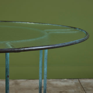 Walter Lamb for Brown Jordan Bronze Patio Round Dining Table