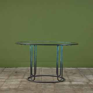 Walter Lamb for Brown Jordan Bronze Patio Round Dining Table