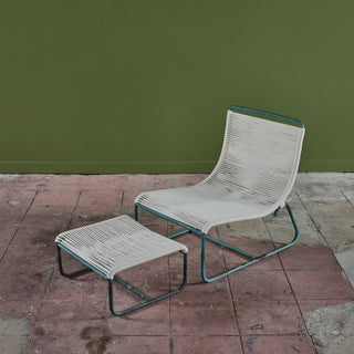 Bronze Patio Sleigh Chair & Ottoman by Walter Lamb for Brown Jordan