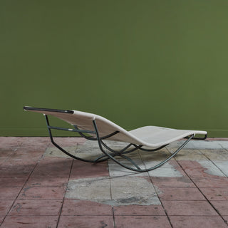 Walter Lamb for Brown Jordan Rope "Waikiki" Bronze Patio Chaise Lounge