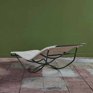 Walter Lamb for Brown Jordan Rope "Waikiki" Bronze Patio Chaise Lounge