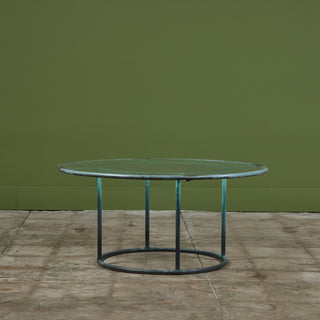 Walter Lamb for Brown Jordan Round 36" Bronze Patio Coffee Table