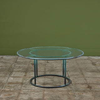 Walter Lamb for Brown Jordan Round 36" Bronze Patio Coffee Table