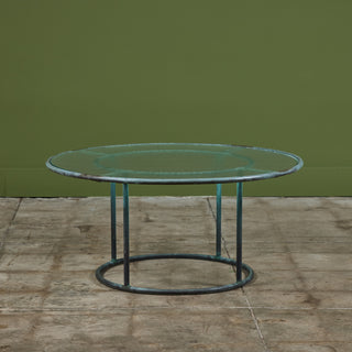 Walter Lamb for Brown Jordan Round 36" Bronze Patio Coffee Table