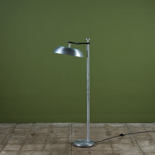 Kurt Versen Aluminum Flip-Top Floor Lamp