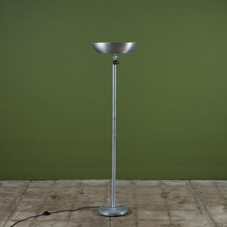 Kurt Versen Aluminum Flip-Top Floor Lamp