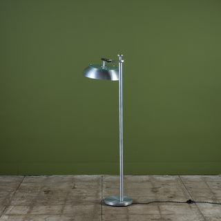 Kurt Versen Aluminum Flip-Top Floor Lamp