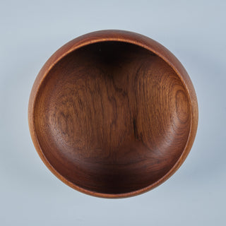 Wood Turned Bowl with Utensils