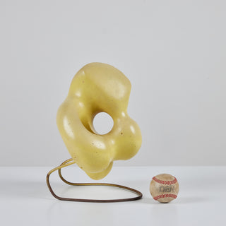 Biomorphic Yellow Glazed Sculpture