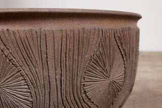 David Cressey & Robert Maxwell “Teardrop Sunburst” Bowl Planter with Street Art for Earthgender