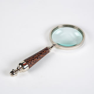 Magnifying Glass with Leather Croc Embossed Handle