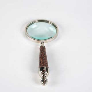 Magnifying Glass with Leather Croc Embossed Handle