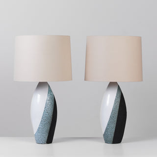 Pair of Ettore Sottsass for Bitossi Glazed Ceramic Lamps