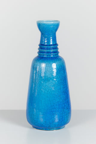 Arnold Zahner Large Scale Blue Glazed Ceramic Vase