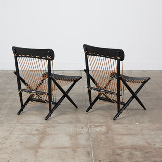 Pair of Maruni Rope Lounge Chairs