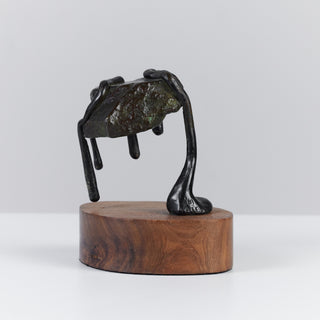 Mounted Abstract Bronze Sculpture